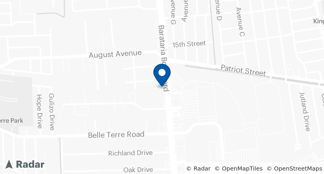 Map of Dairy Queen Location:: 1636 Barataria Blvd, Marrero, LA, 70072-4309